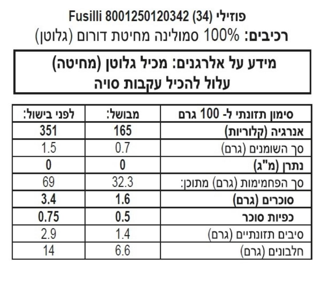 פסטה פוזילי